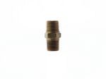 Brass pipe connector, 1/4" mpt,