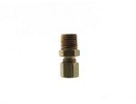 Brass male connector, 1/4" compression x 1/2" mpt,