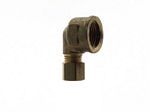 Brass female connector elbow, 3/8